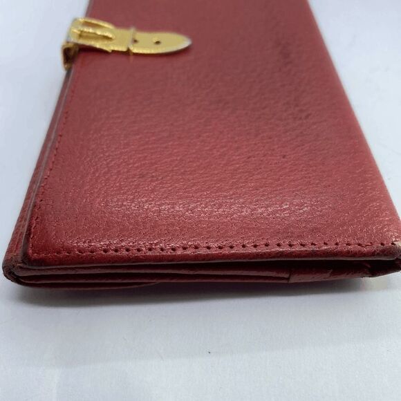Authentic GUCCI Red Leather Long Slim Double Sided Wallet - Picture 4 of 13